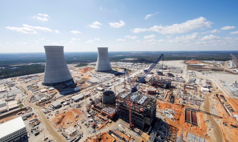 © Reuters. FILE PHOTO: The Vogtle Unit 3 and 4 site, being constructed by primary contactor Westinghouse near Waynesboro