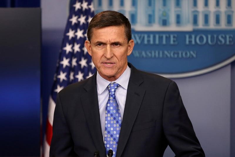 © Reuters. Michael Flynn faz declaração em Washington