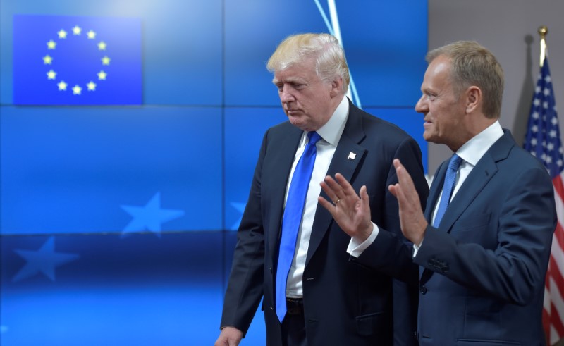 © Reuters. La UE y Trump disienten sobre Rusia, comercio y clima, dice Tusk