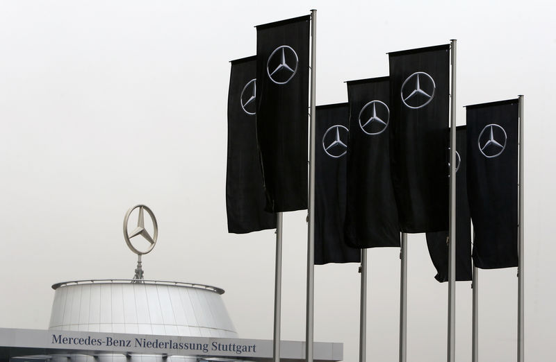 © Reuters. FILE PHOTO: The Mercedes dealership of Stuttgart is pictured before the annual news conference of Daimler AG in Stuttgart