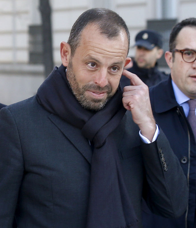 © Reuters. Prisión sin fianza para el expresidente del Barça Sandro Rosell
