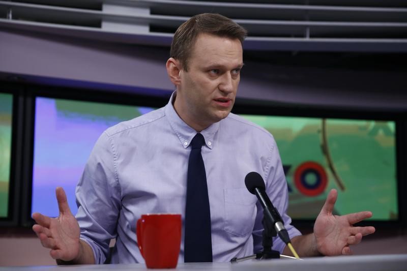 © Reuters. Alexei Navalny em entrevista à rádio russa