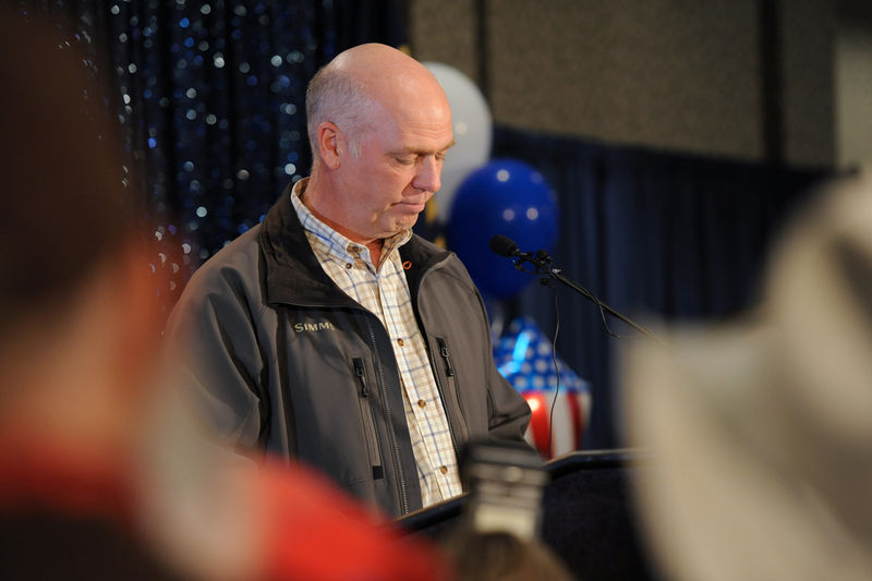 © Reuters. Representative elect Greg Gianforte apologizes for becoming invoved in an altercation in Bozeman