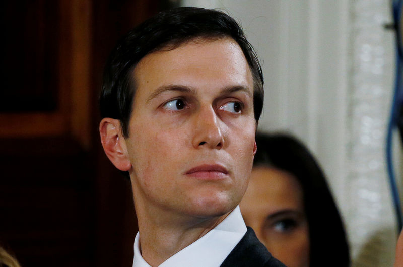 © Reuters. FILE PHOTO: White House Senior Advisor Kushner listens during President Trump's joint news conference in the East Room of the White House in Washington