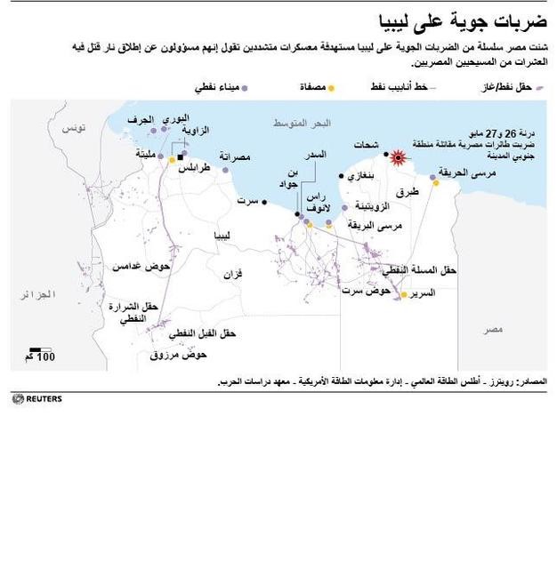 © Reuters. مصر تقصف معسكرات متشددين في ليبيا لليوم الثاني بعد هجوم على مسيحيين