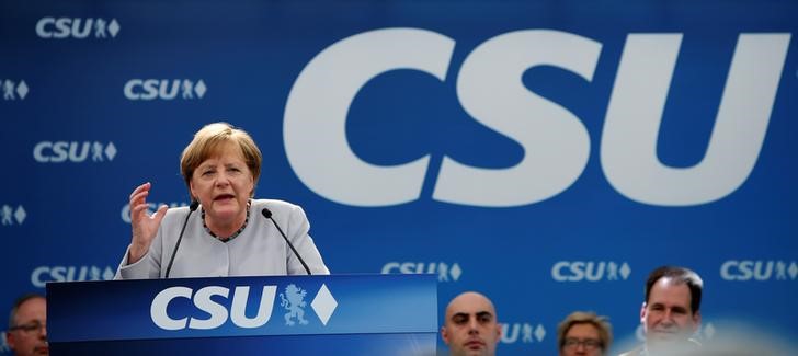 © Reuters. Chanceler da Alemanha, Angela Merkel, em evento em Munique