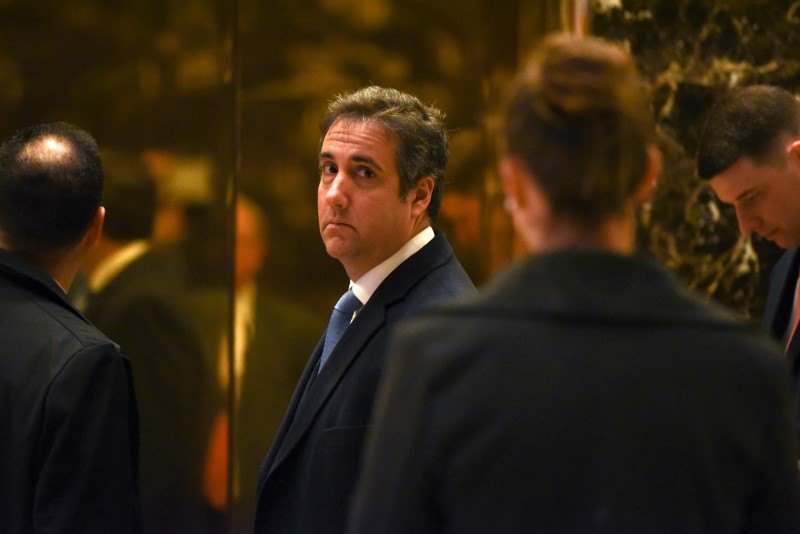 © Reuters. Michael Cohen, attorney for The Trump Organization, arrives at Trump Tower in New York City