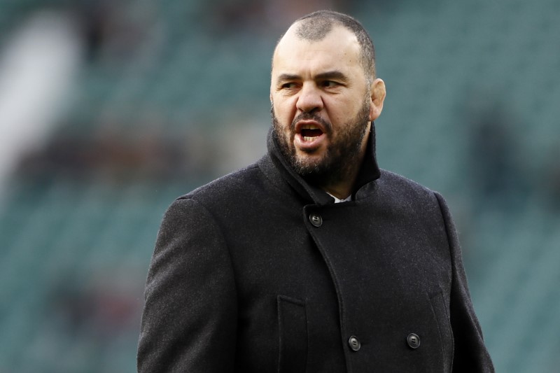 © Reuters. Australia head coach Michael Cheika before the match