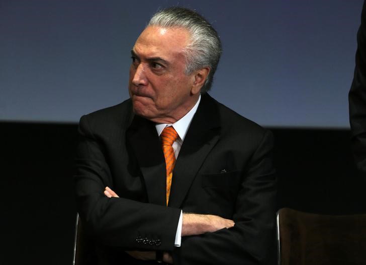 © Reuters. Presidente Michel Temer durante fórum de investimentos em São Paulo