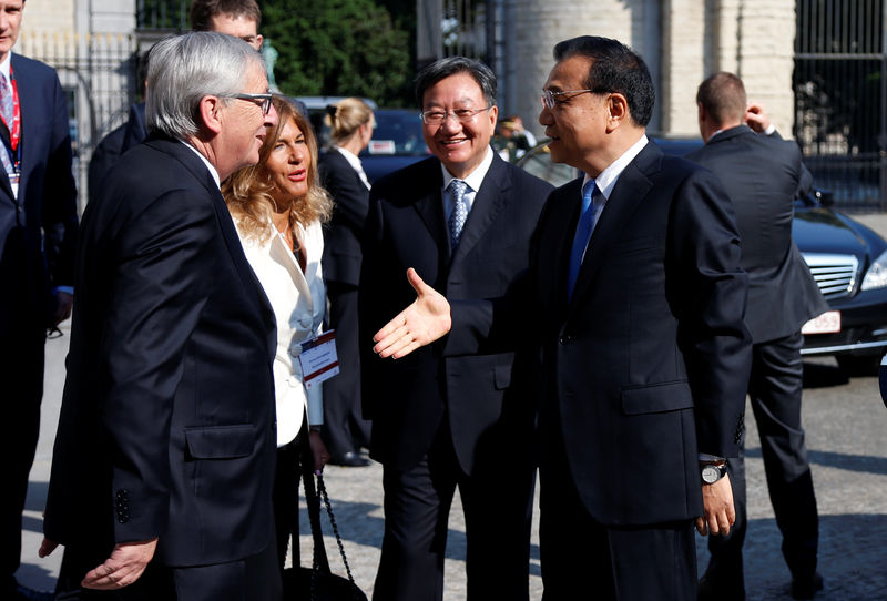 © Reuters. La UE y China se muestran unidas sobre el clima pero divididas sobre comercio