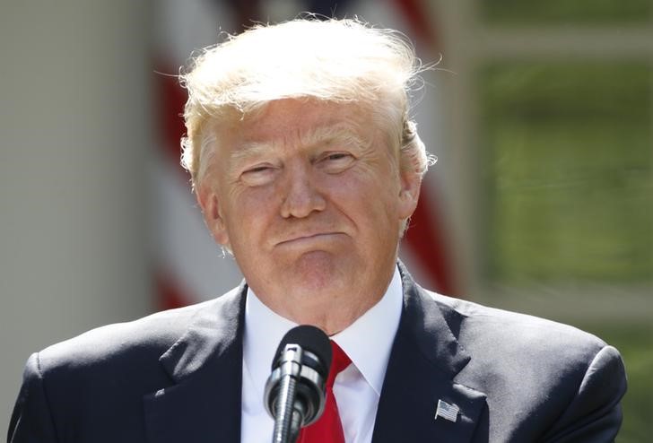 © Reuters. Presidente dos Estados Unidos, Donald Trump, durante declaração na Casa Branca, em Washington