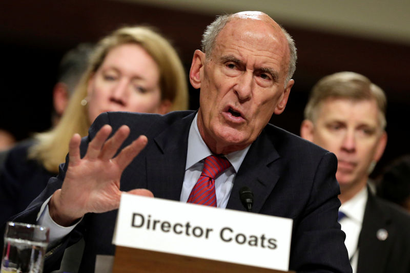 © Reuters. Director of National Intelligence Dan Coats testifies before the Senate Armed Services Committee