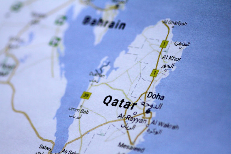 © Reuters. Illustration photo of a map of Qatar