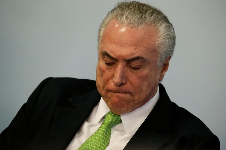 © Reuters. Presidente Michel Temer durante cerimônia no Palácio do Planalto, em Brasília