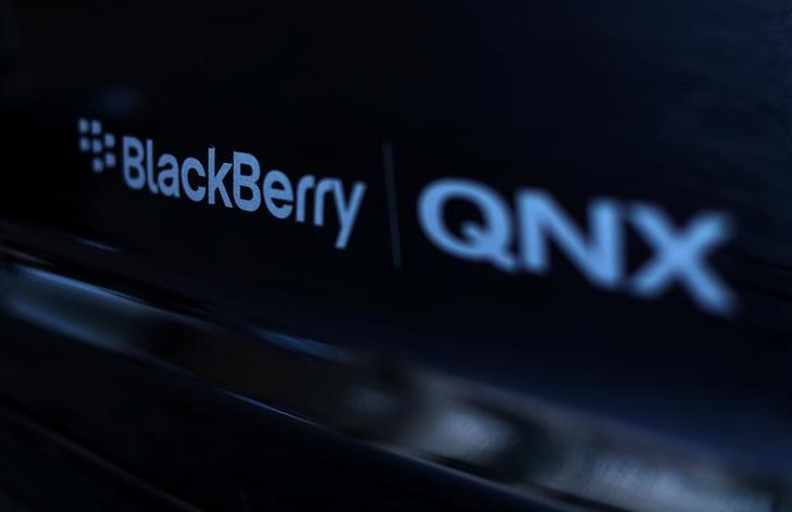 © Reuters. An automobile running Blackberry QNX software is shown during the Milken Institute Global Conference