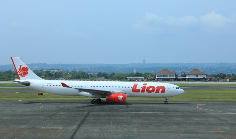 © Reuters. A Lion Air plane taxis after landing at Denpassar international airport in Bali