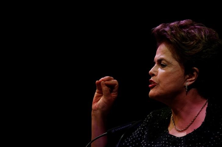 © Reuters. Ex-presidente Dilma Rousseff durante conferência em Lisboa