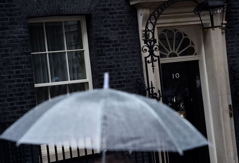 © Reuters. Door of Number 10 Downing Street is seen on the morning after Britain's election in London