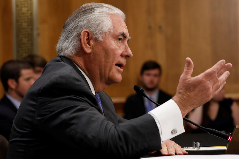 © Reuters. U.S. Secretary of State Tillerson testifies before the Senate Foreign Relations Committee on Capitol Hill in Washington
