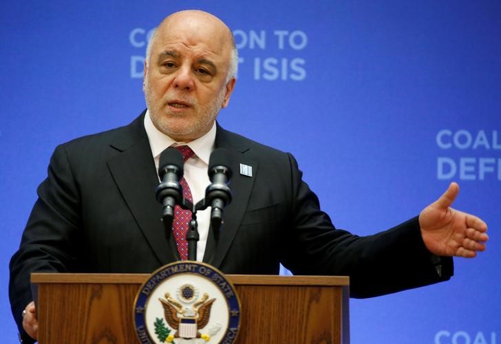 © Reuters. رئيس وزراء العراق يقول إنه يعارض العزلة الخليجية المفروضة على قطر