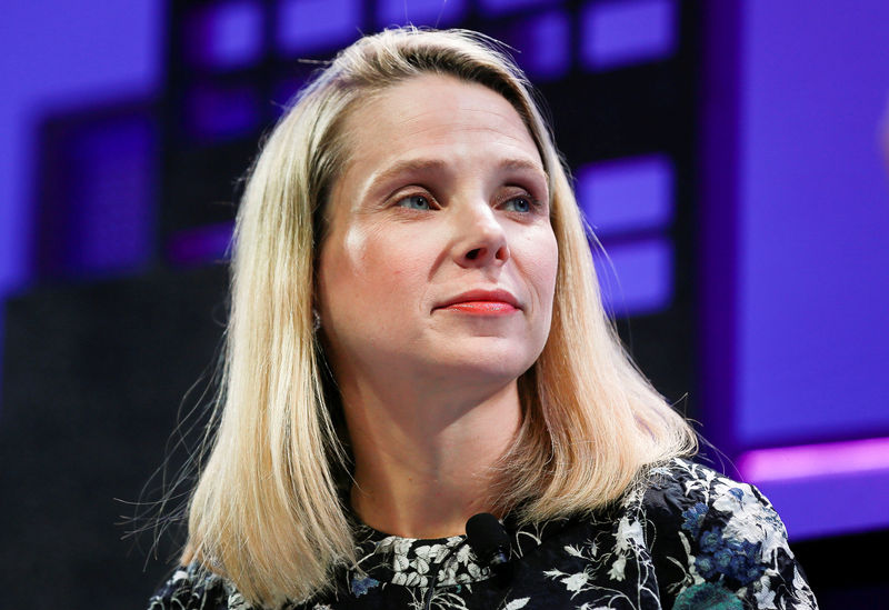 © Reuters. Marissa Mayer, President and CEO of Yahoo, participates in a panel discussion at the 2015 Fortune Global Forum in San Francisco