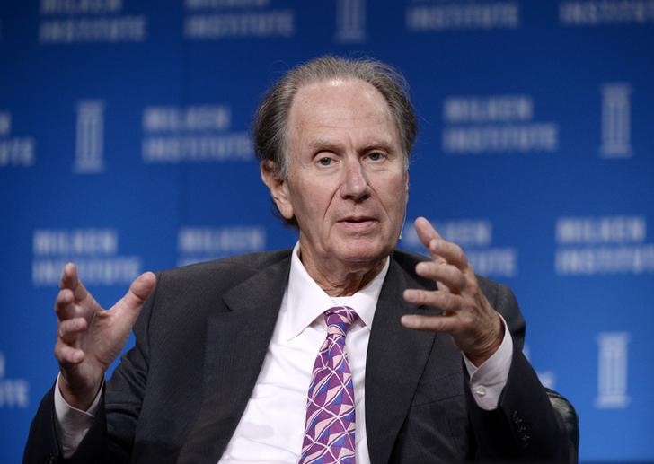 © Reuters. David Bonderman, Founding Partner, TPG, takes part in Private Equity: Rebalancing Risk session during the 2014 Milken Institute Global Conference in Beverly Hills