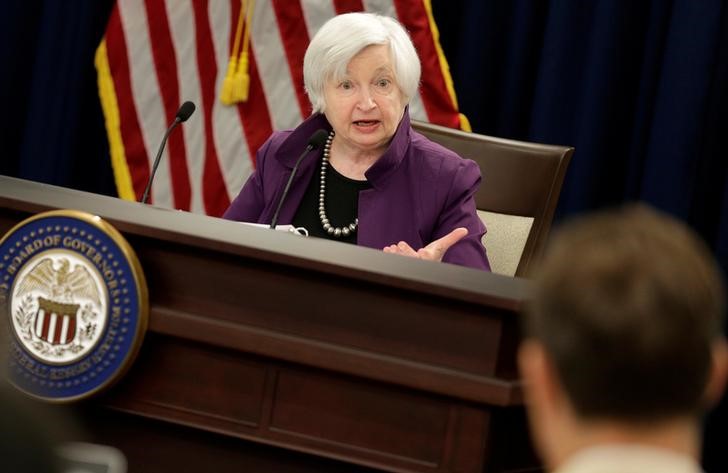 © Reuters. Chair do Fed, Janet Yellen, concede entrevista coletiva após reunião do banco central dos EUA