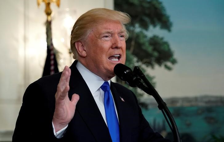 © Reuters. Presidente dos Estados Unidos, Donald Trump, faz pronunciamento em Washington