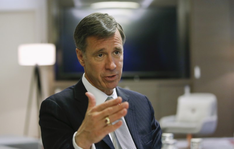 © Reuters. Sorenson speaks during an interview with Reuters in a hotel in Berlin