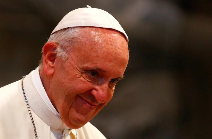 © Reuters. Papa Francisco em conferência em Roma