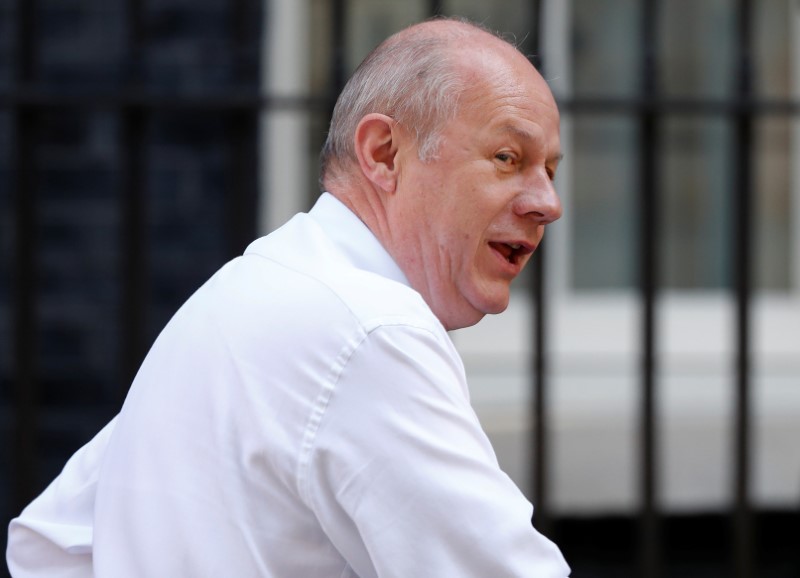 © Reuters. Damian Green, First Secretary of State, arrives in Downing Street, in central London