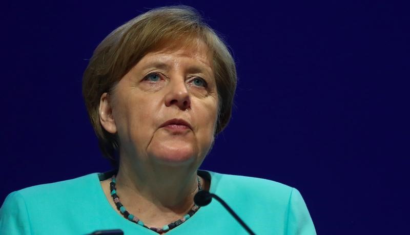 © Reuters. Chanceler da Alemanha, Angela Merkel, durante evento em Berlim