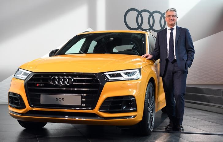 © Reuters. Audi CEO, Rupert Stadler attends the company's annual news conference in Ingolstadt