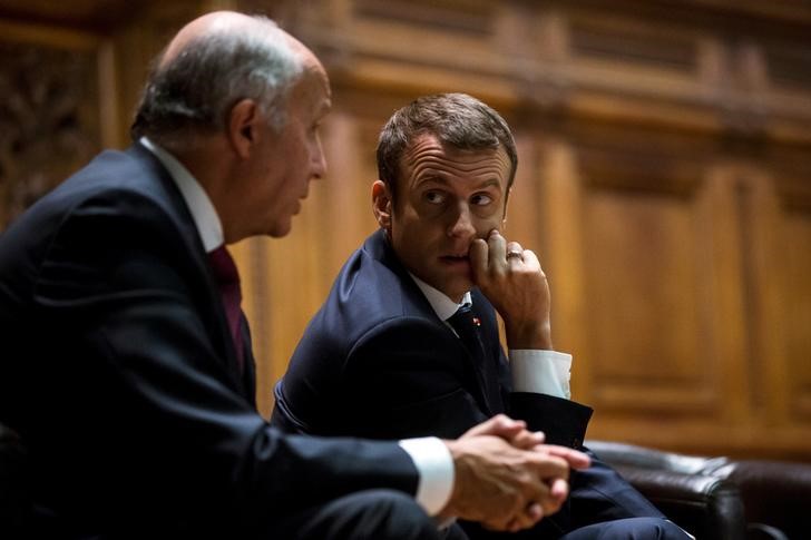 © Reuters. French President Emmanuel Macron attends the 'World Environment Pact' meeting at the Sorbonne in Paris