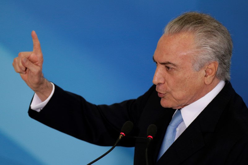 © Reuters. Presidente Michel Temer