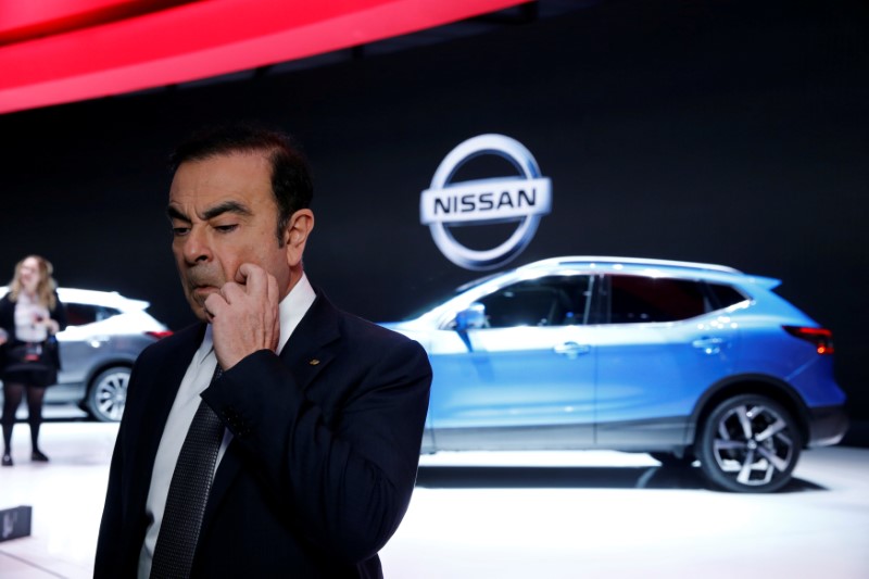 © Reuters. FILE PHOTO: Ghosn, Chairman and CEO of the Renault-Nissan Alliance at the 87th International Motor Show at Palexpo, in Geneva