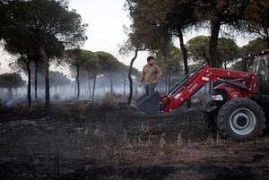 © Reuters. Controlado el incendio forestal que amenazaba a Doñana