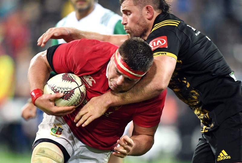 © Reuters. Rugby Union - British and Irish Lions v Wellington Hurricanes