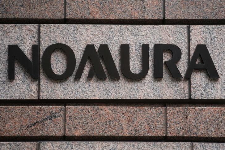 © Reuters. A Nomura logo is pictured at their office in the Manhattan borough of New York City