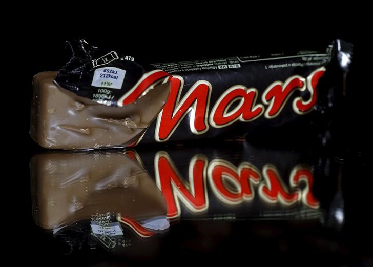 © Reuters. Mars bars are seen in this picture illustration