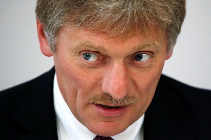 © Reuters. Porta-voz do Kremlin, Dmitry Peskov, durante coletiva de imprensa em Sochi, na Rússia