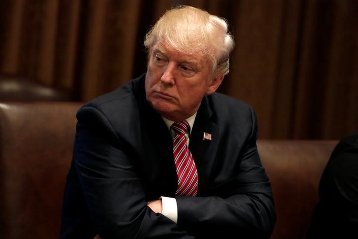 © Reuters. Presidente dos Estados Unidos, Donald Trump, durante reunião na Casa Branca