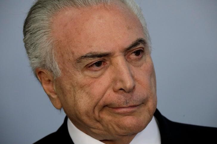 © Reuters. Presidente Michel Temer no Palácio do Planalto