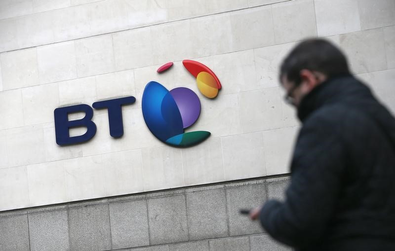 © Reuters. Prédio da BT em Londres, Reino Unido