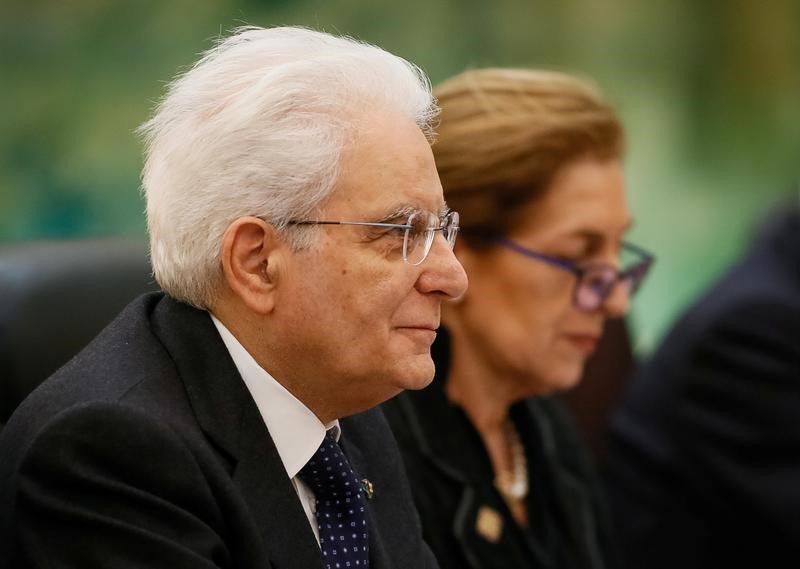 © Reuters. Italian President Sergio Mattarella visits China