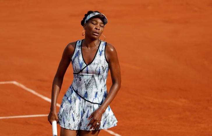 © Reuters. Venus Williams durante partida do Aberto da França, em Paris