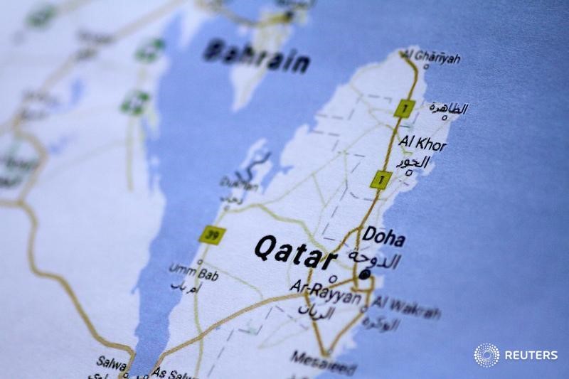 © Reuters. Illustration photo of a map of Qatar