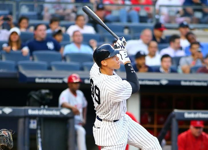 © Reuters. MLB: Los Angeles Angels at New York Yankees