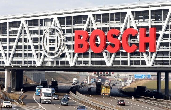 © Reuters. Bosch parking deck is pictured near airport in Stuttgart