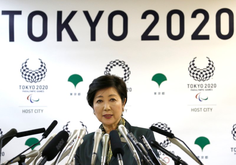 © Reuters. Tokyo Governor Yuriko Koike attends a news conference at Tokyo Metropolitan Government Building in Tokyo